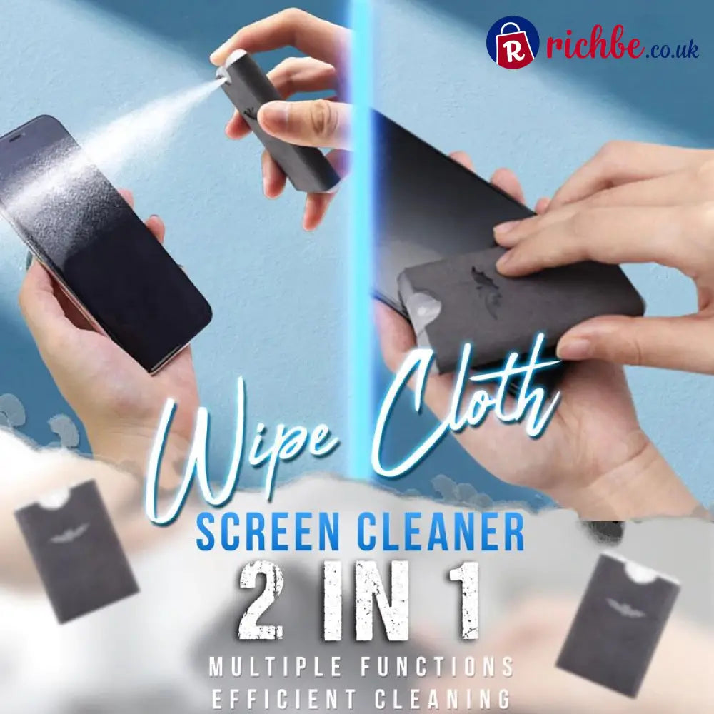 📱 LIMITED-TIME 49% OFF! ✨ 2-in-1 Screen Cleaner & Microfiber Cloth – Portable Residue-Free Gentle 🧽 - Electronics &