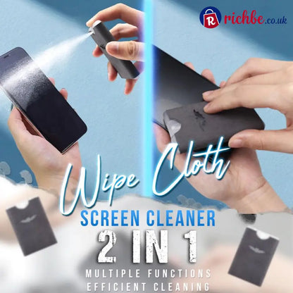 📱 LIMITED-TIME 49% OFF! ✨ 2-in-1 Screen Cleaner & Microfiber Cloth – Portable Residue-Free Gentle 🧽 - Electronics &