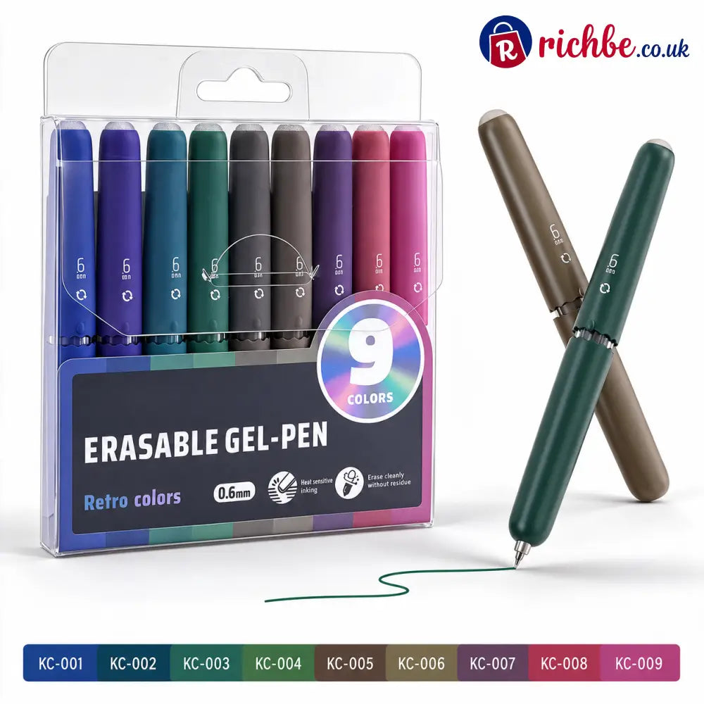 🏆 LIMITED-TIME 49% OFF! ✨9 Colors Erasable Gel Pen Set - # E - HOT SALE