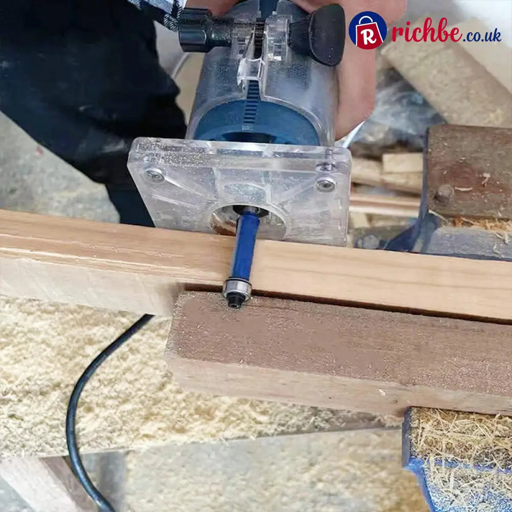 ⚙️ LIMITED-TIME 49% OFF! ✨ Biaxial Trimming Tool – Carbide Router Bit Sharp Cut Blue Nano Coating 🛠️