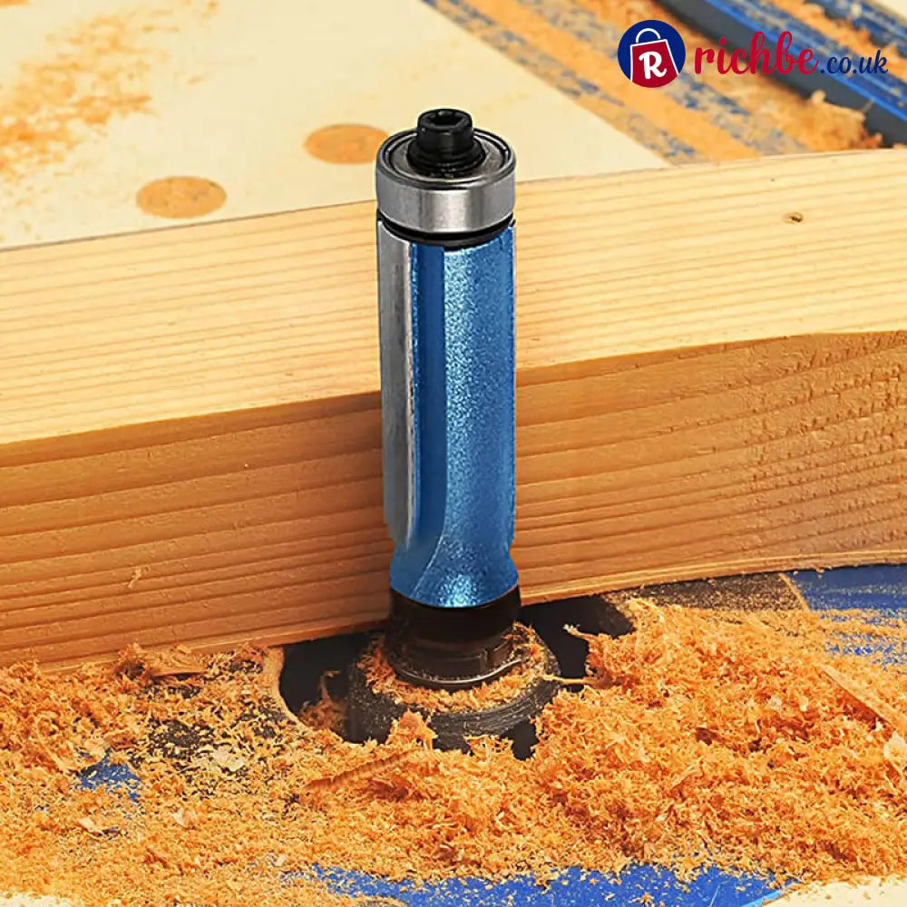 ⚙️ LIMITED-TIME 49% OFF! ✨ Biaxial Trimming Tool – Carbide Router Bit Sharp Cut Blue Nano Coating 🛠️
