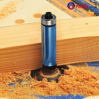 ⚙️ LIMITED-TIME 49% OFF! ✨ Biaxial Trimming Tool – Carbide Router Bit Sharp Cut Blue Nano Coating 🛠️