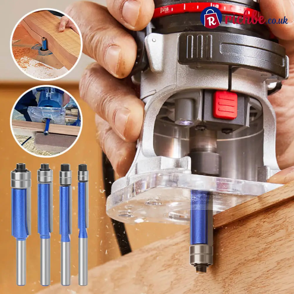 ⚙️ LIMITED-TIME 49% OFF! ✨ Biaxial Trimming Tool – Carbide Router Bit Sharp Cut Blue Nano Coating 🛠️