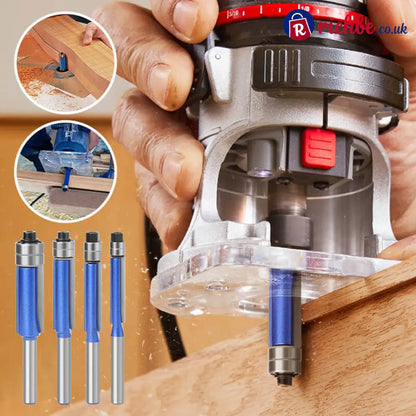 ⚙️ LIMITED-TIME 49% OFF! ✨ Biaxial Trimming Tool – Carbide Router Bit Sharp Cut Blue Nano Coating 🛠️