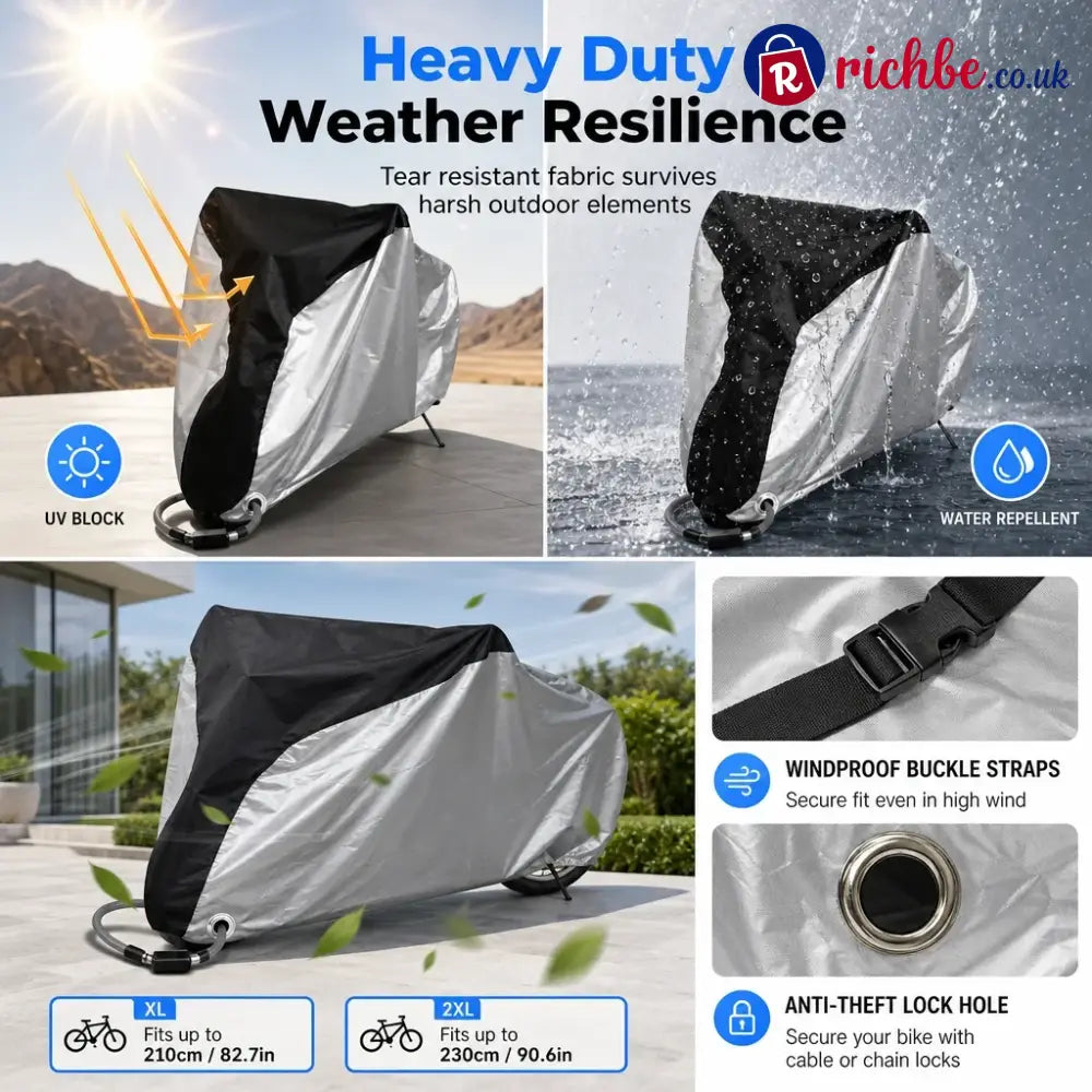 ⏳🔥limited-time 49% Off! ⏰waterproof And Dustproof 190t Bicycle Cover For Outdoor Bike Protection🚴