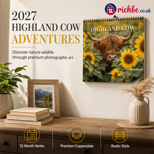 ⏳Limited-time 50% off⏰2027 Highland Cow Wall Calendar🐮📆 - Gifts & Crafts
