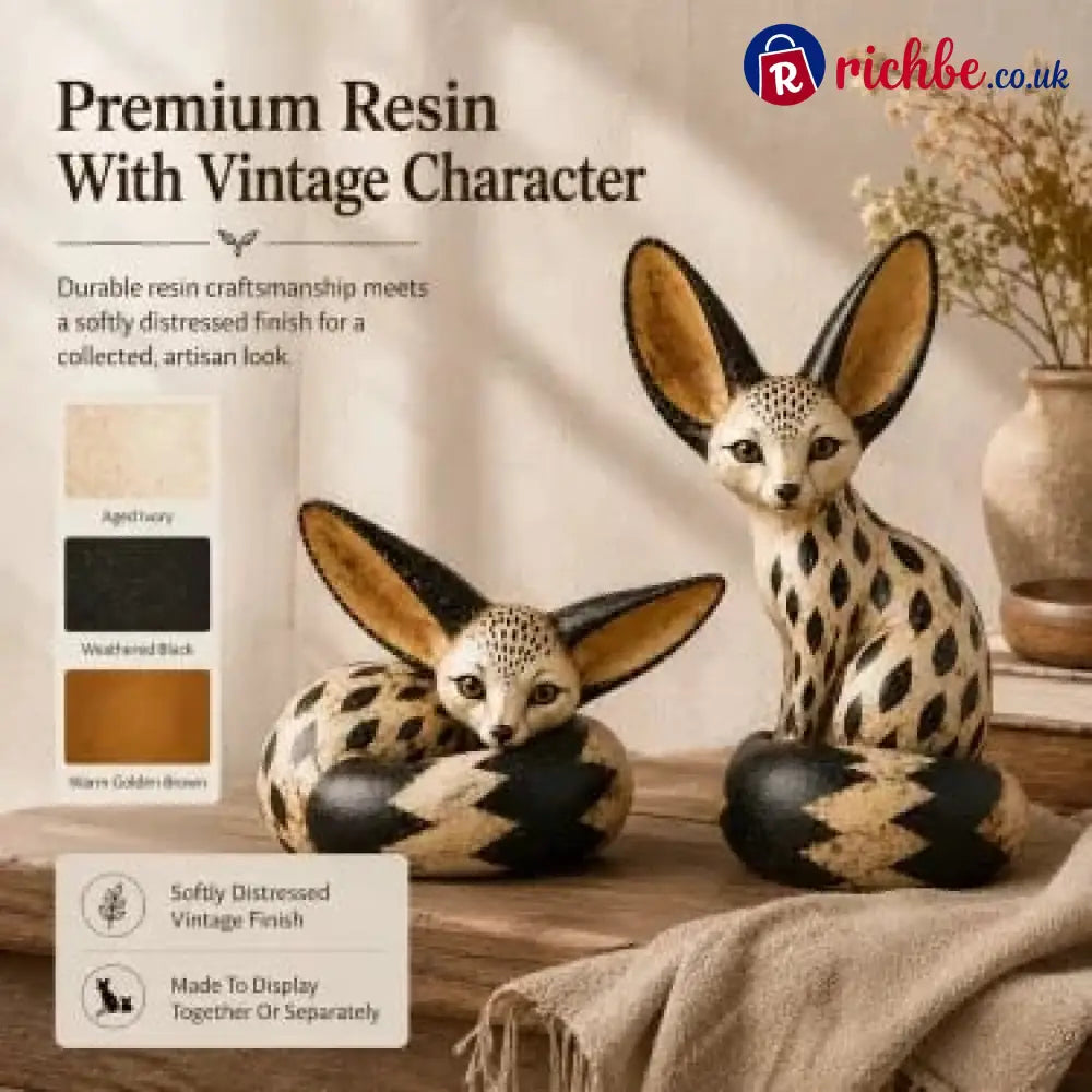 🔥 Limited Time – 50% OFF! 🦊 Vintage Fennec Fox Sculpture
