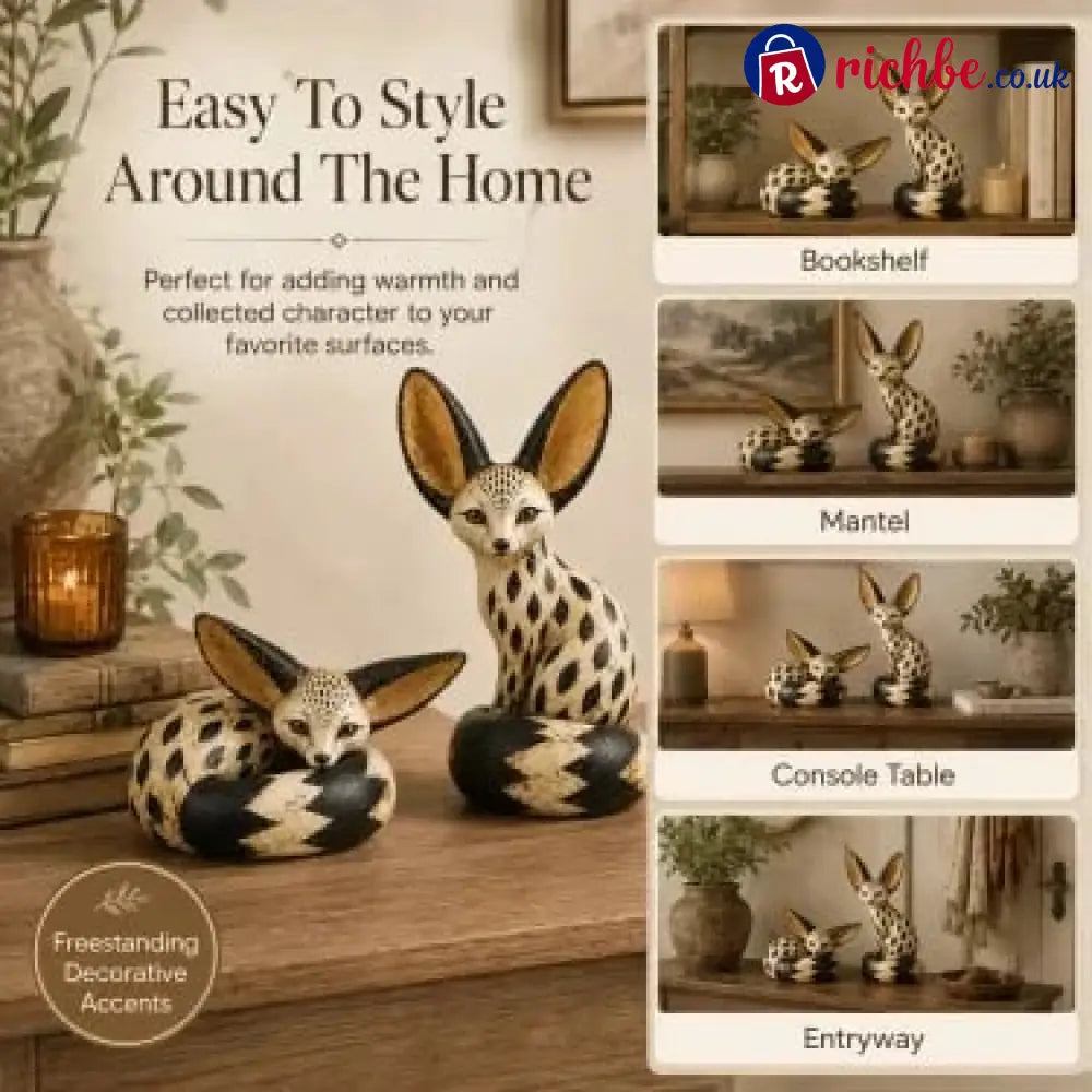 🔥 Limited Time – 50% OFF! 🦊 Vintage Fennec Fox Sculpture