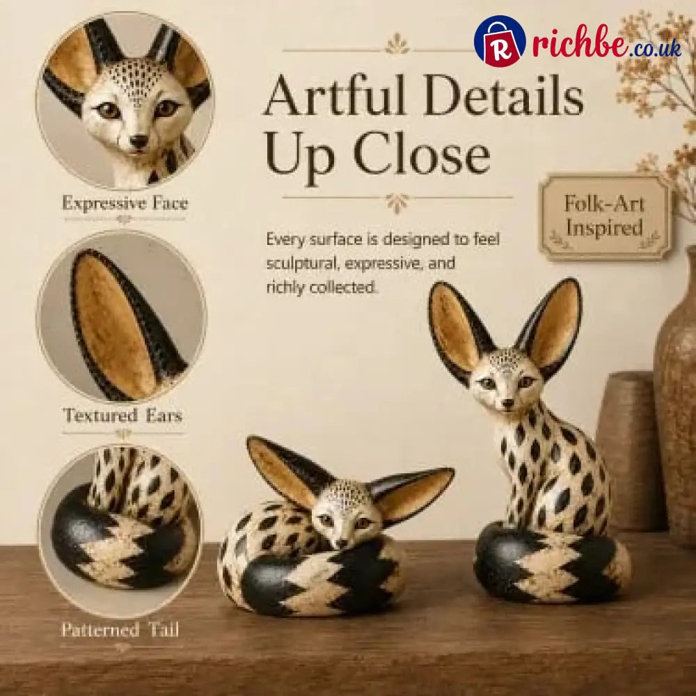 🔥 Limited Time – 50% OFF! 🦊 Vintage Fennec Fox Sculpture