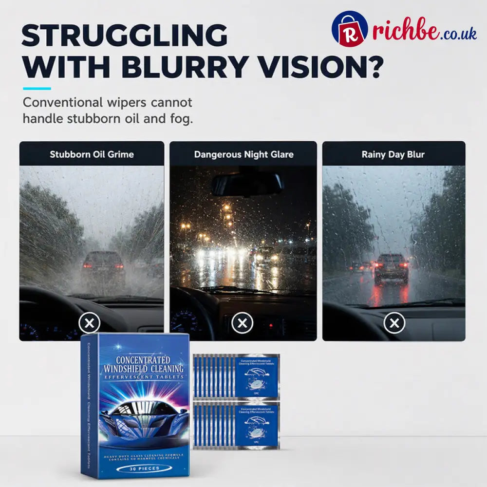 🔥Limited Time OFF🔥Car Windshield Cleaning Effervescent Tablets - Car Accessories