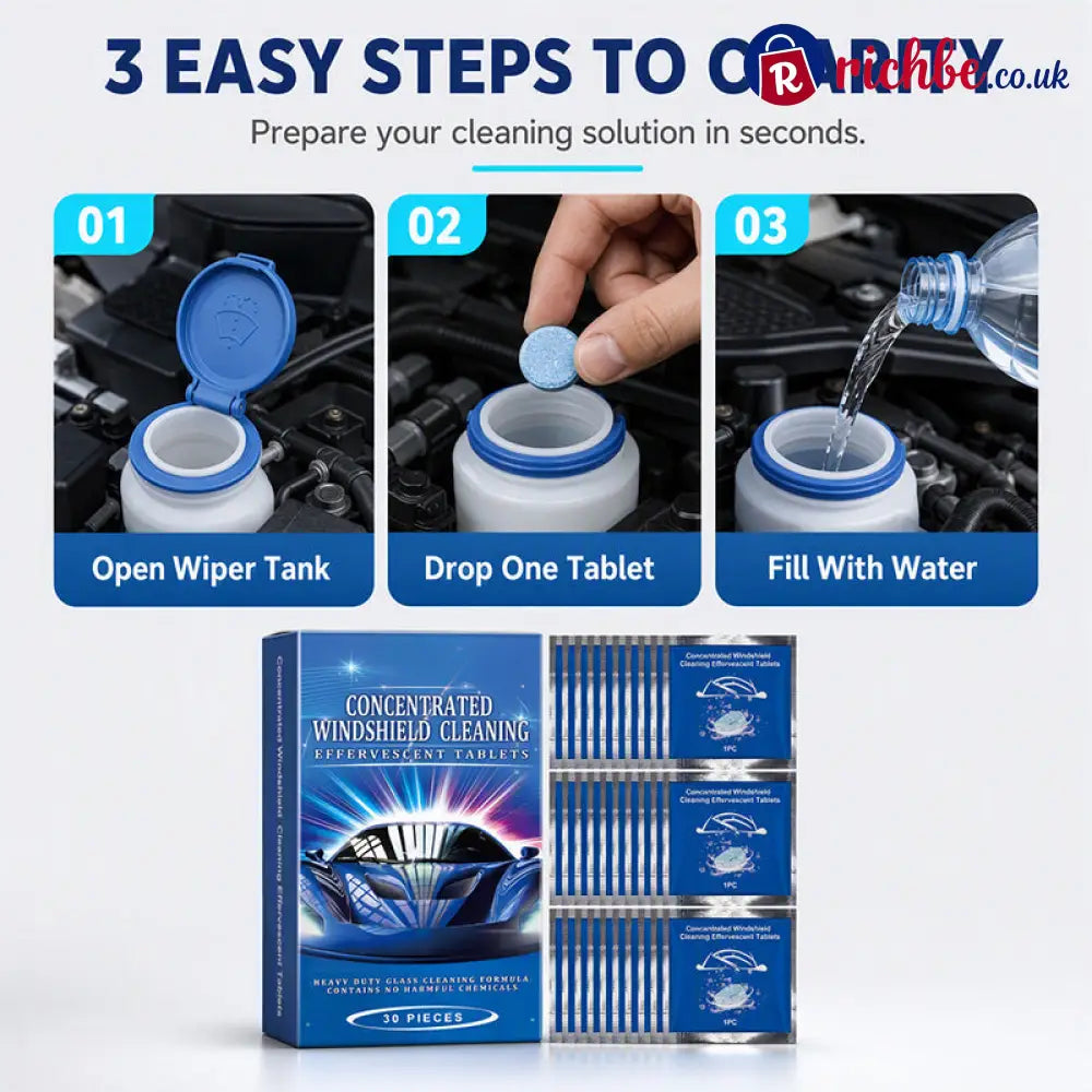 🔥Limited Time OFF🔥Car Windshield Cleaning Effervescent Tablets - Car Accessories
