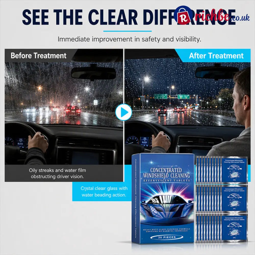 🔥Limited Time OFF🔥Car Windshield Cleaning Effervescent Tablets - Car Accessories