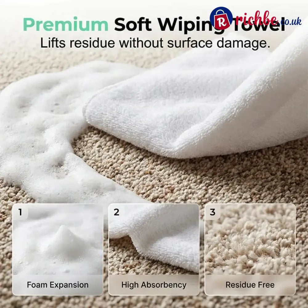 📍🔥Limited Time Promotion 49% OFF🔥Waterless Carpet Foam Stain Remover with Towel