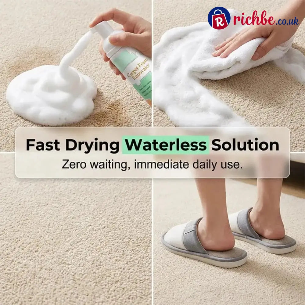 📍🔥Limited Time Promotion 49% OFF🔥Waterless Carpet Foam Stain Remover with Towel