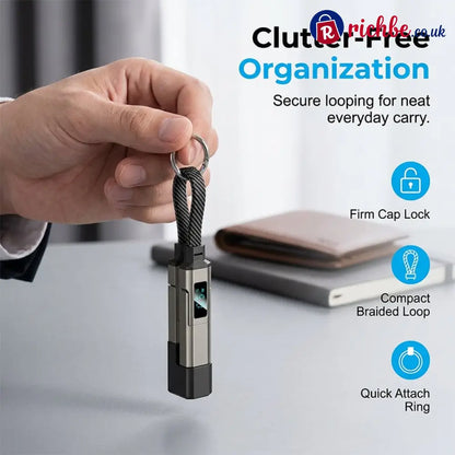 🔥Limited Time SALE 40% OFF🔥4-in-1 Digital Display Keychain Charging Cable