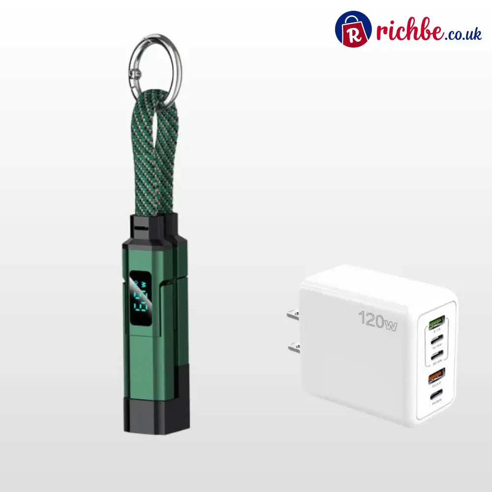 🔥Limited Time SALE 40% OFF🔥4-in-1 Digital Display Keychain Charging Cable