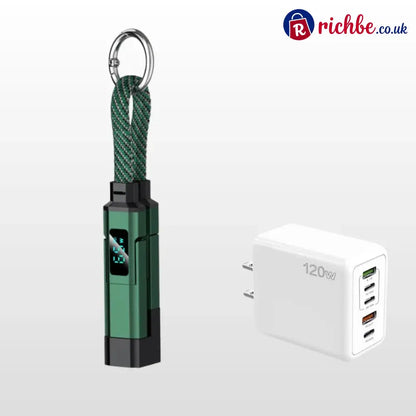🔥Limited Time SALE 40% OFF🔥4-in-1 Digital Display Keychain Charging Cable