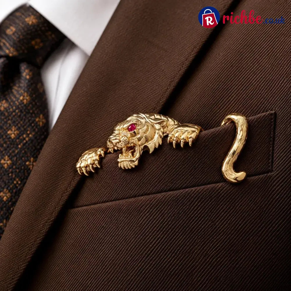 ✨ Luxury Sculpted Animal Brooch – Premium Statement Piece for Suits & Blazers