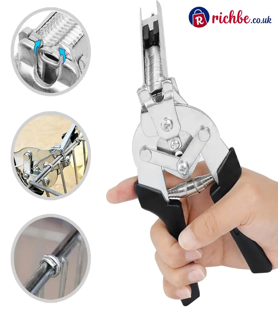 M-Type Hog Ring Pliers Kit – Semi-Automatic Spring-Loaded Fence & Cage Repair Tool
