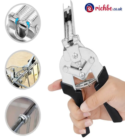 M-Type Hog Ring Pliers Kit – Semi-Automatic Spring-Loaded Fence & Cage Repair Tool