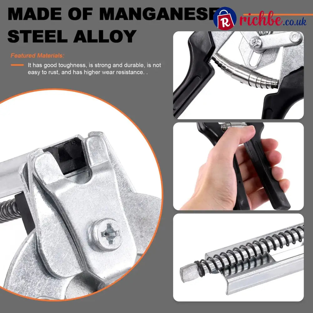 M-Type Hog Ring Pliers Kit – Semi-Automatic Spring-Loaded Fence & Cage Repair Tool