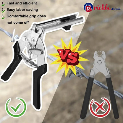 M-Type Hog Ring Pliers Kit – Semi-Automatic Spring-Loaded Fence & Cage Repair Tool