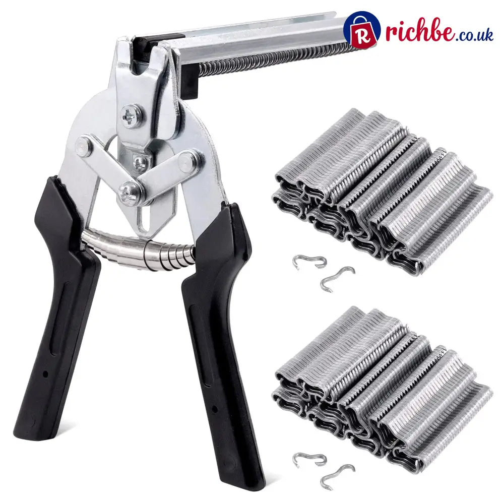 M-Type Hog Ring Pliers Kit – Semi-Automatic Spring-Loaded Fence & Cage Repair Tool