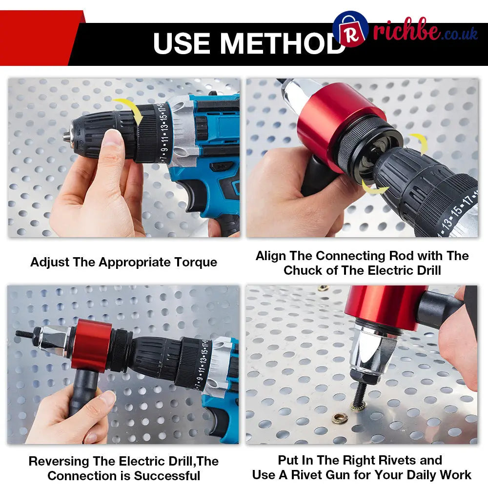 M3-M8 Electric Rivet Gun Adapter Kit