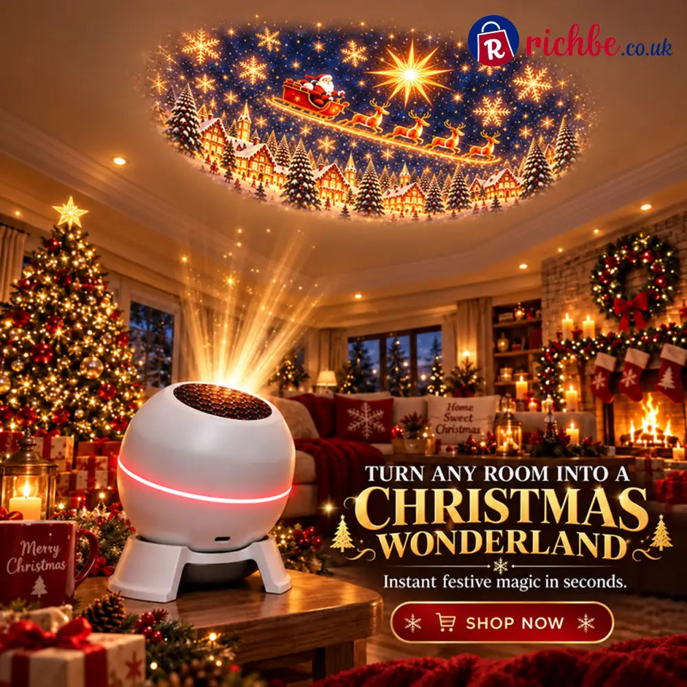 🔥🎄 Magical Christmas Projection Night Light – Transform Any Room Into A Holiday Wonderland