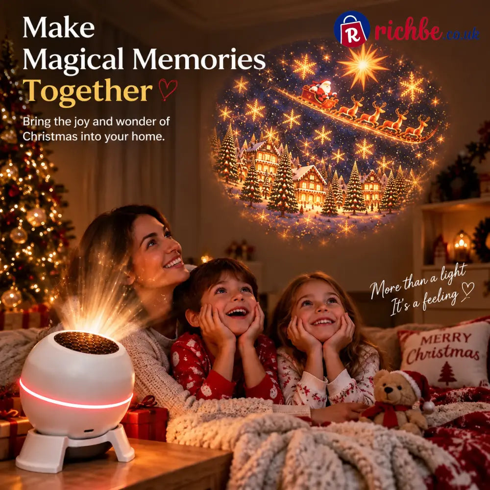 🔥🎄 Magical Christmas Projection Night Light – Transform Any Room Into A Holiday Wonderland