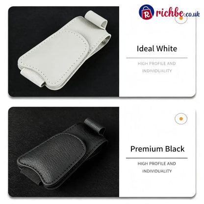 Magnetic Car Sun Visor Sunglasses Holder – Leather Glasses Clip & Multi-Function Storage Organizer