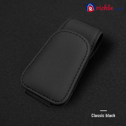 Magnetic Car Sun Visor Sunglasses Holder – Leather Glasses Clip & Multi-Function Storage Organizer - 🔥Black