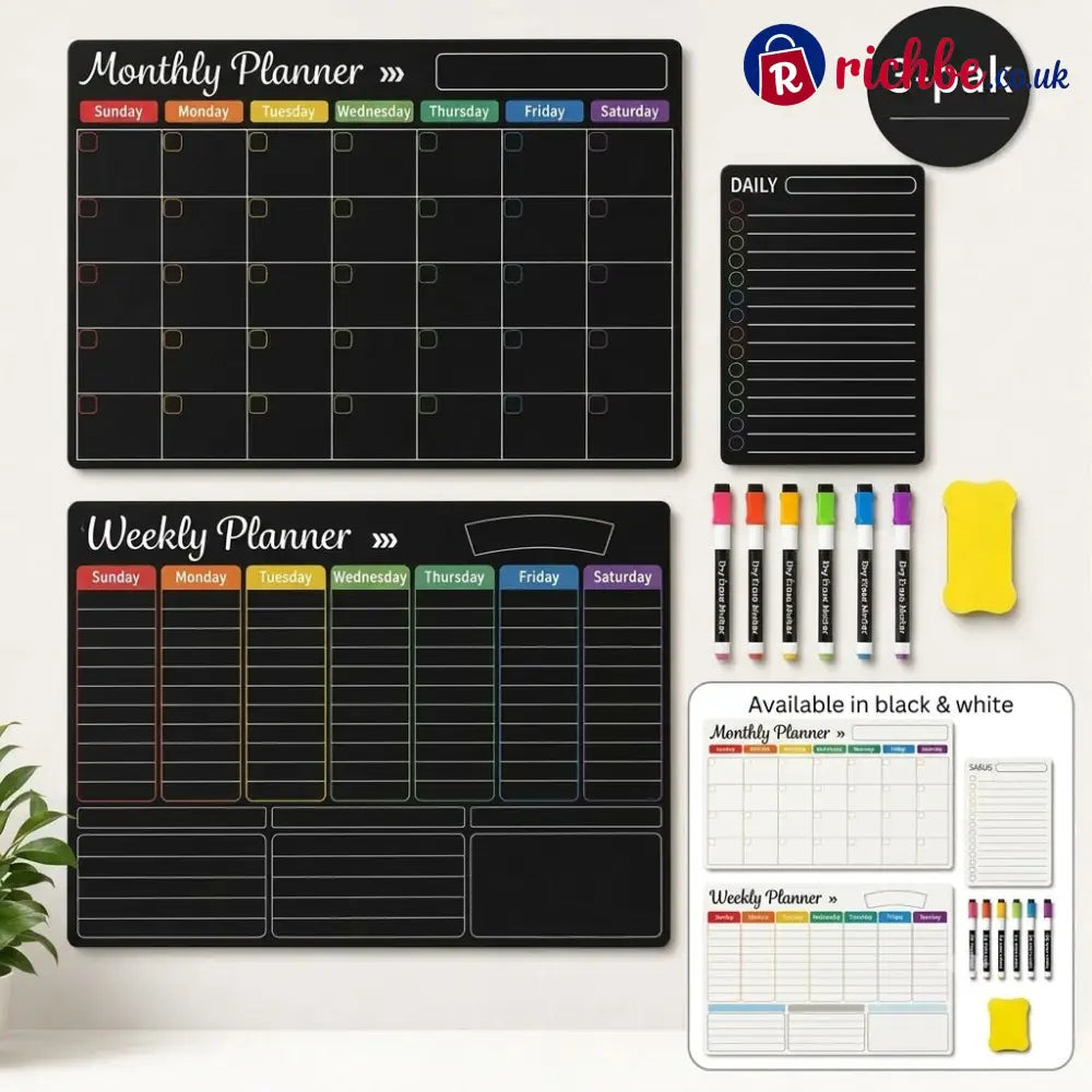 Magnetic Family Planner – Monthly Weekly and Daily Schedule - Planners