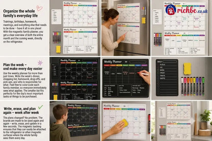 Magnetic Family Planner – Monthly Weekly and Daily Schedule - Planners