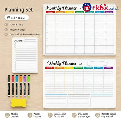 Magnetic Family Planner – Monthly Weekly and Daily Schedule - Planners