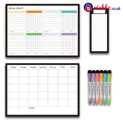 Magnetic Family Planner – Monthly Weekly and Daily Schedule - White A - Planners
