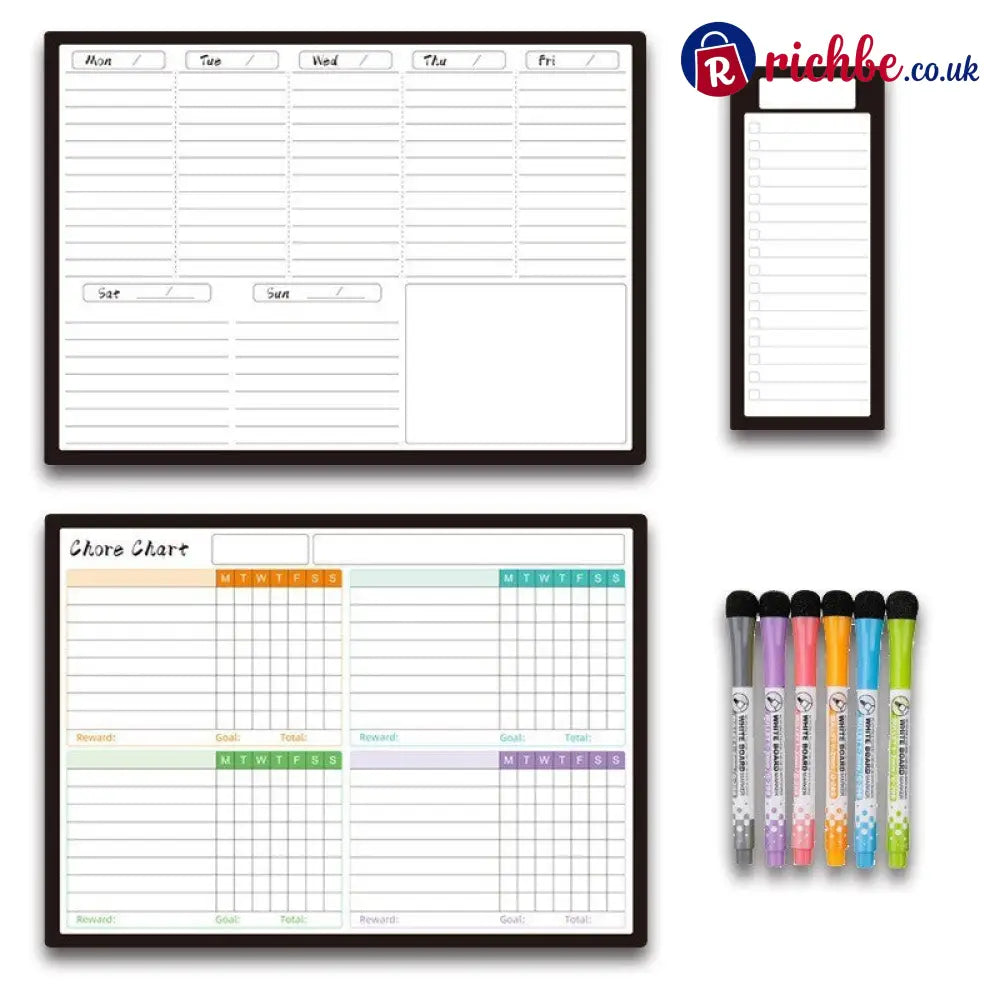 Magnetic Family Planner – Monthly Weekly and Daily Schedule - White B - Planners