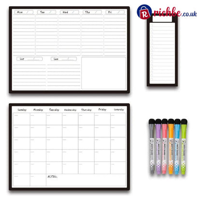 Magnetic Family Planner – Monthly Weekly and Daily Schedule - White C - Planners