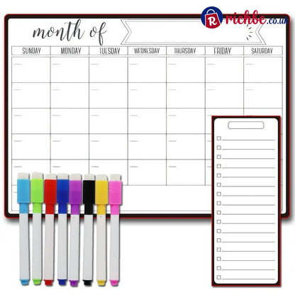 Magnetic Family Planner – Monthly Weekly and Daily Schedule - White G - Planners