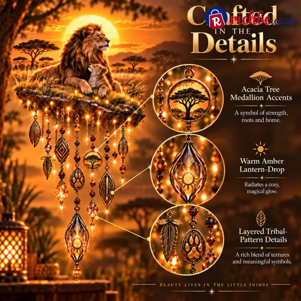 Majestic Savannah Family Glow – Lion & Cub Illuminated Wall Decor