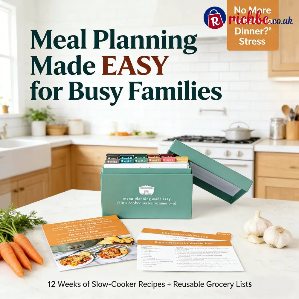 🍽️ Meal Planning Kit with 103 Photo Recipe Cards