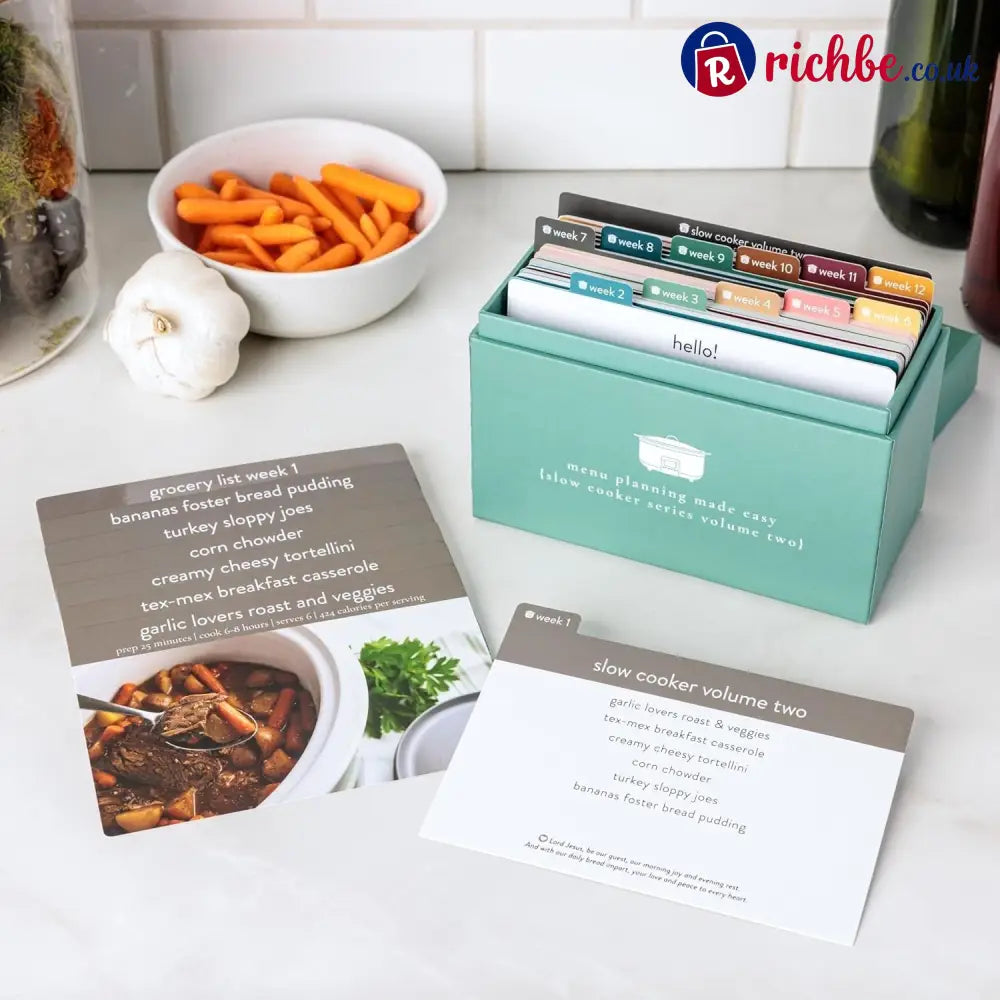🍽️ Meal Planning Kit with 103 Photo Recipe Cards