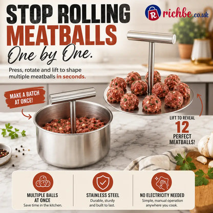 🥩Meatball Maker Spoon – Stainless Steel, Non-Stick, Perfect Homemade Meatballs