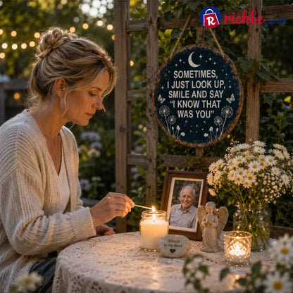 🏡 Memorial Garden Hanging Sign – “I Know That Was You” Remembrance Decor 🌿🎁 - Houseware & Kitchen