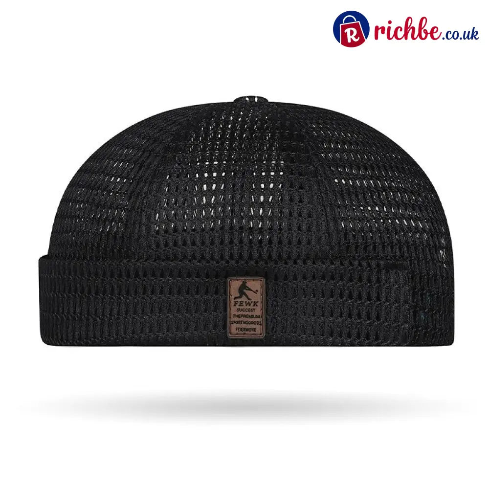 🔥Men’s Breathable Brimless Docker Hat – Lightweight Mesh Skull Cap for Summer Outdoor Wear