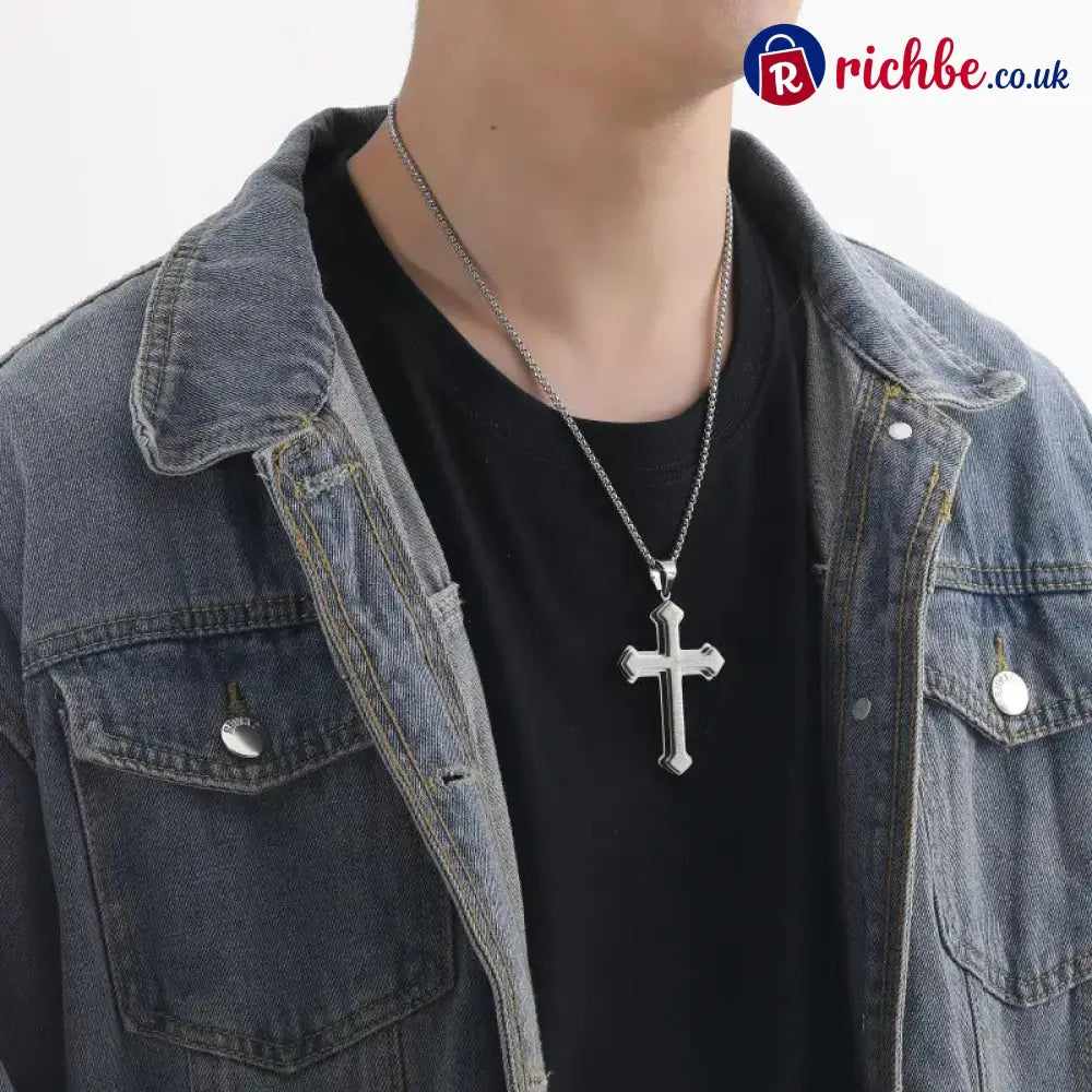Men’s Lord’s Prayer Cross Necklace - Clothing & Accessories