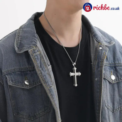 Men’s Lord’s Prayer Cross Necklace - Clothing & Accessories