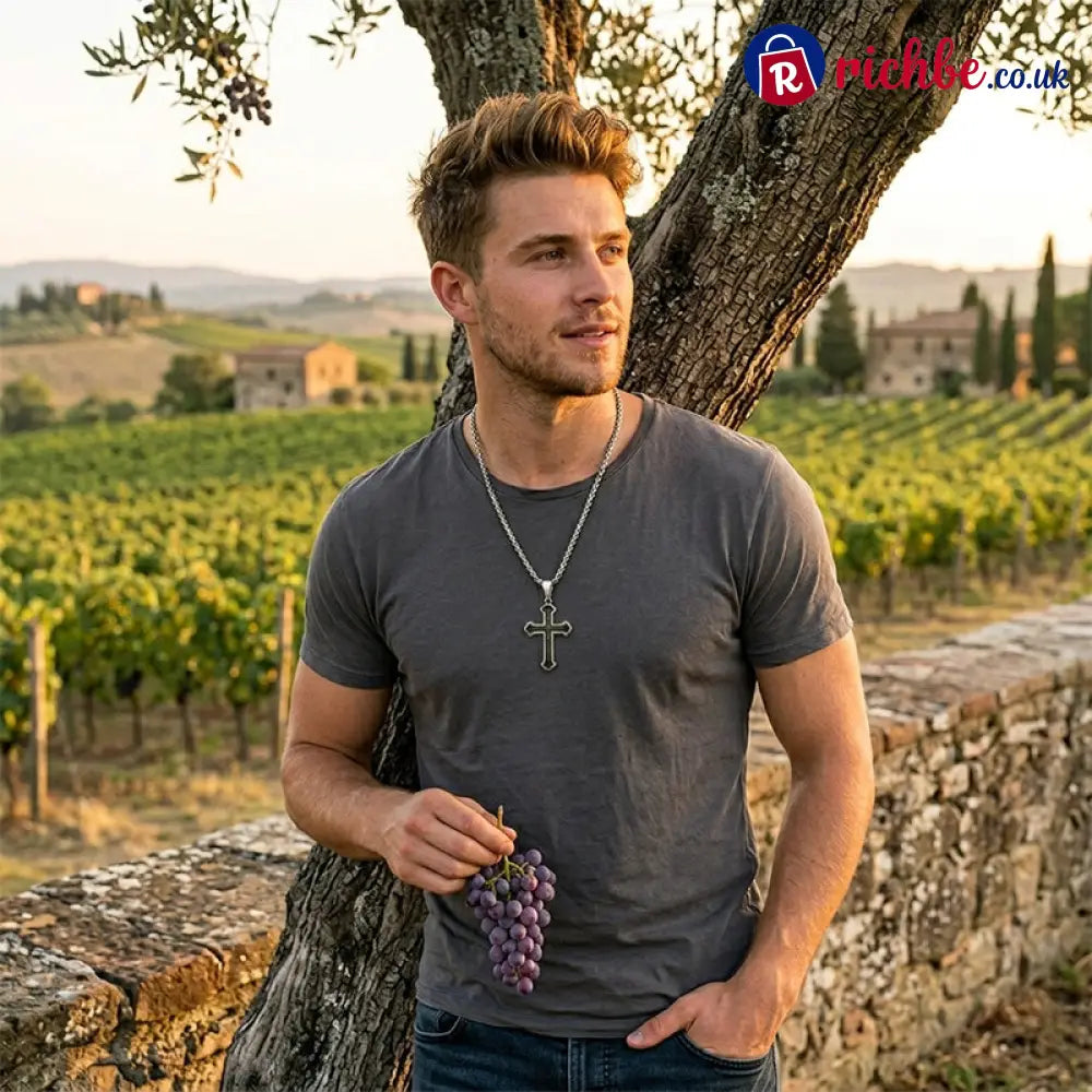 Men’s Lord’s Prayer Cross Necklace - Clothing & Accessories