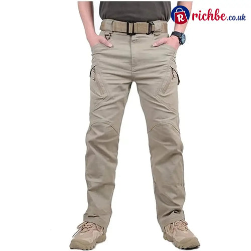 Men’s Tactical Cargo Pants – Ripstop Waterproof Multi-Pocket Combat Trousers