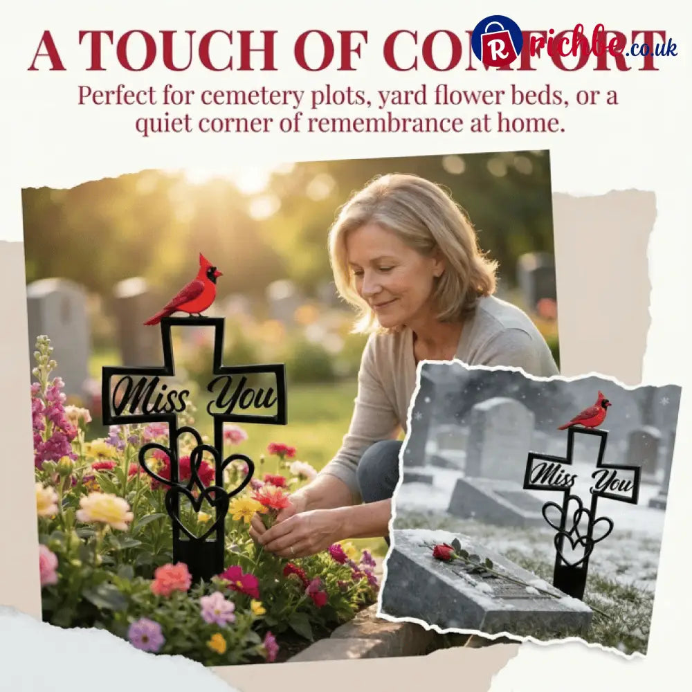 🐦💖Metal Cemetery Memorial Plaque for Remembrance✝️